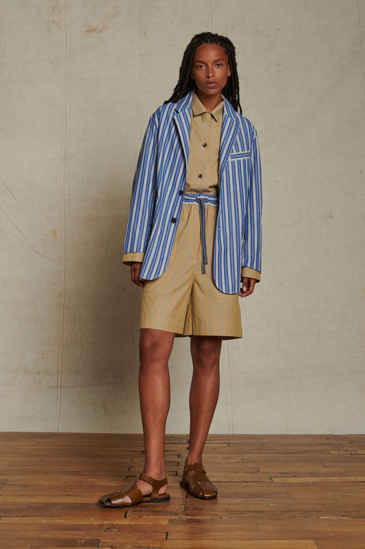 Veste Augustine - Bleu/Blanc - Coton - Femme