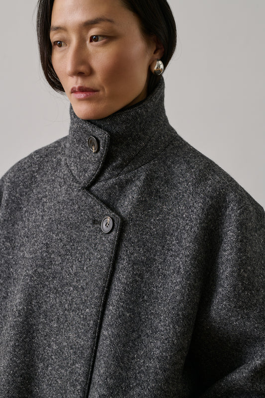 Manteau Germain - Gris Chiné - Laine - Femme