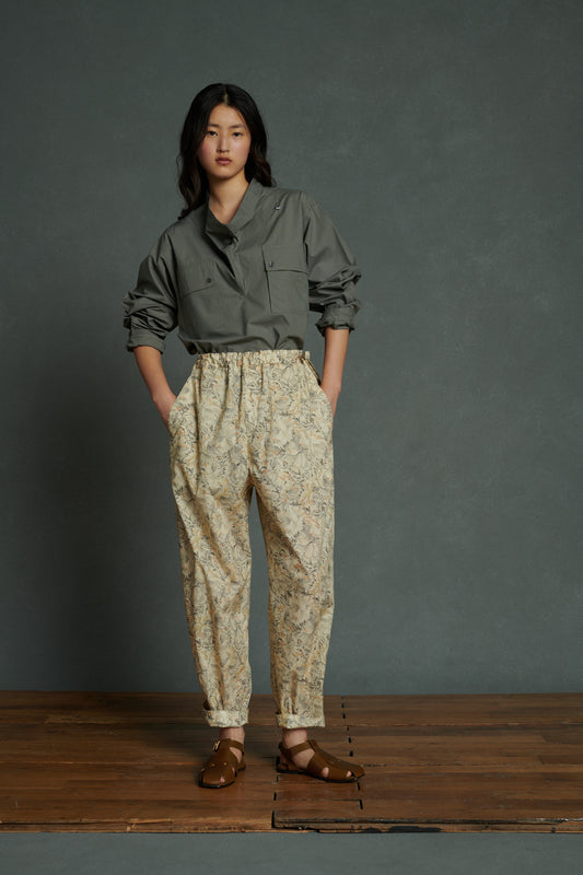 Pantalon Andreas - Beige/Gris - Coton - Femme