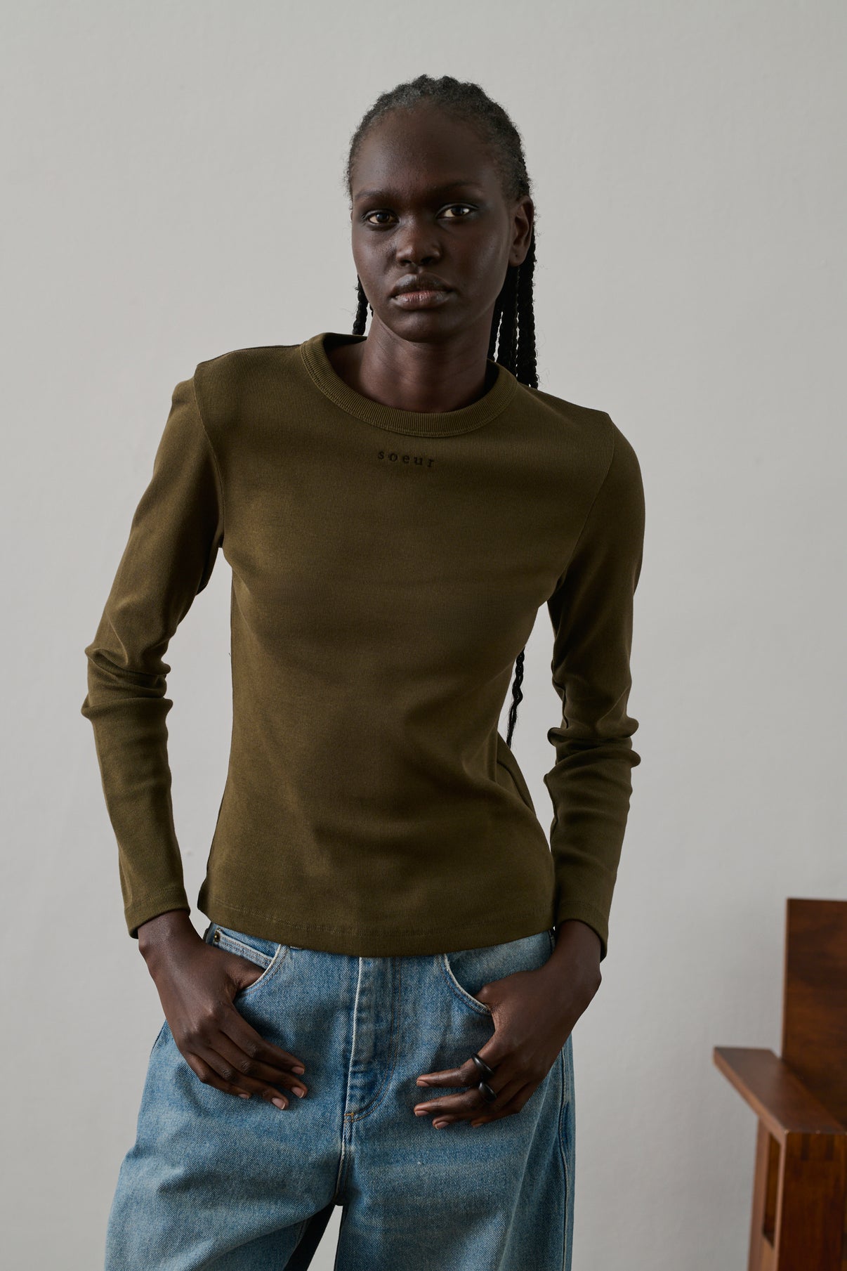 Tee-Shirt Flavie - Kaki Foncé - Coton - Femme vue 1