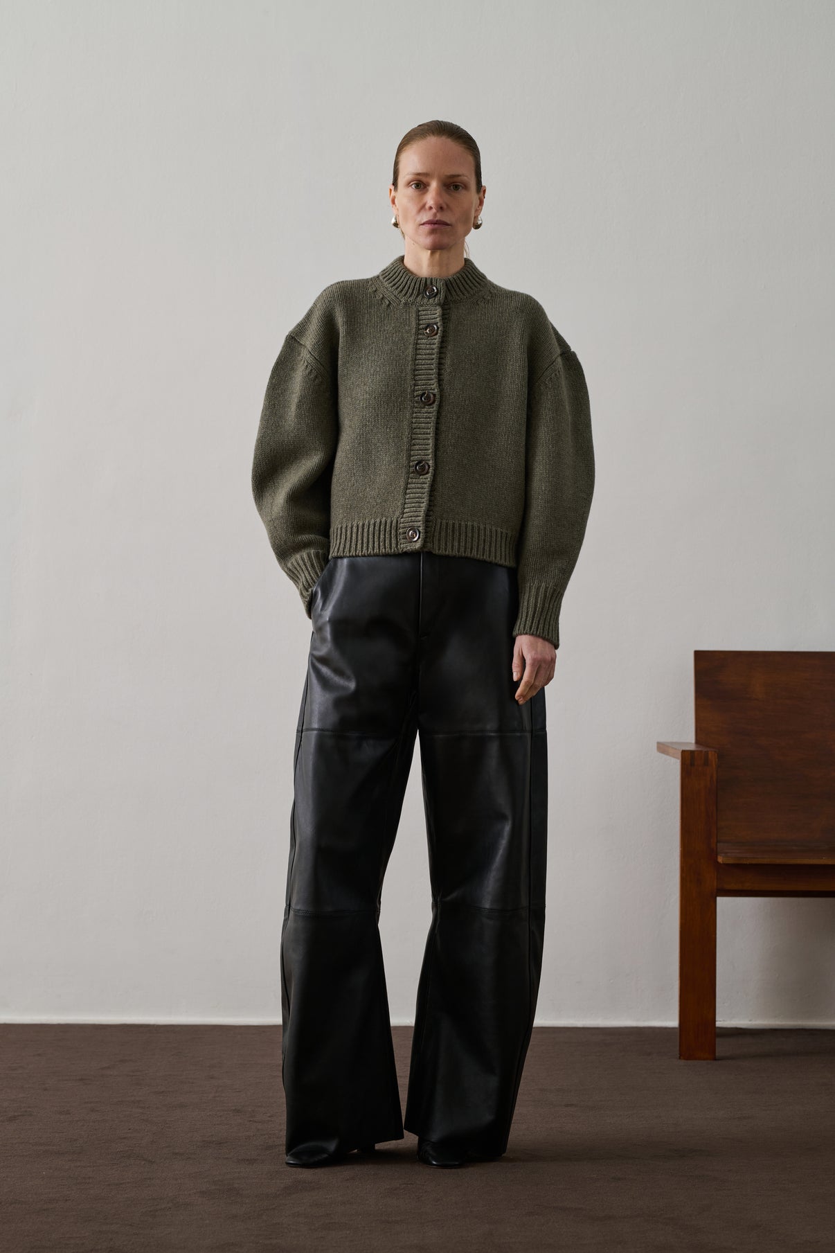 Cardigan Leonard - Gris Chiné - Laine - Femme vue 1